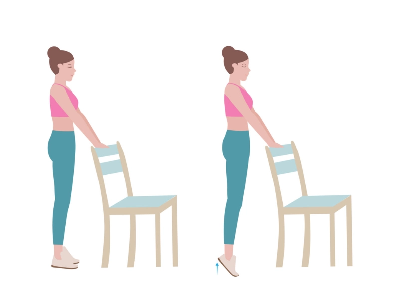 بلند کردن بدن روی پاشنه